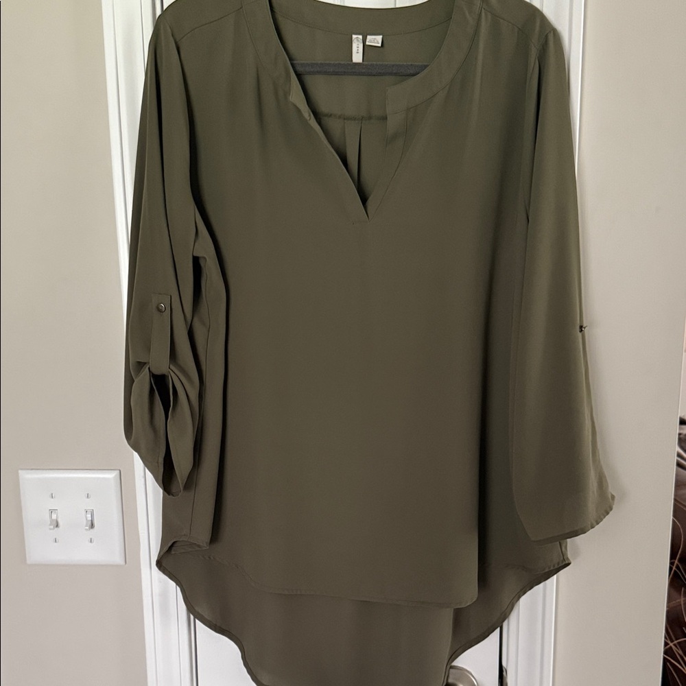 Olive Green Women's Blouse